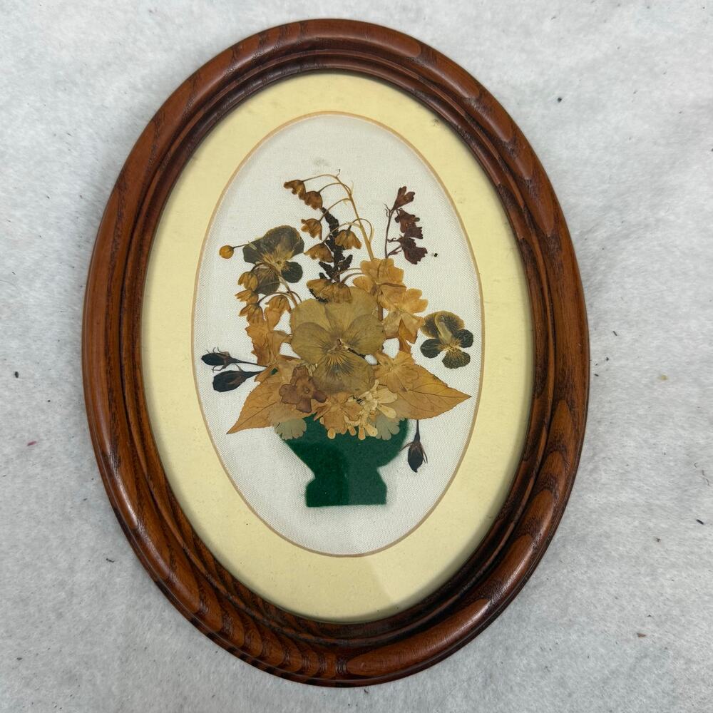 Framed Pressed Flower Print 3D Art Vermont Hand Crafted Original JD Liberman